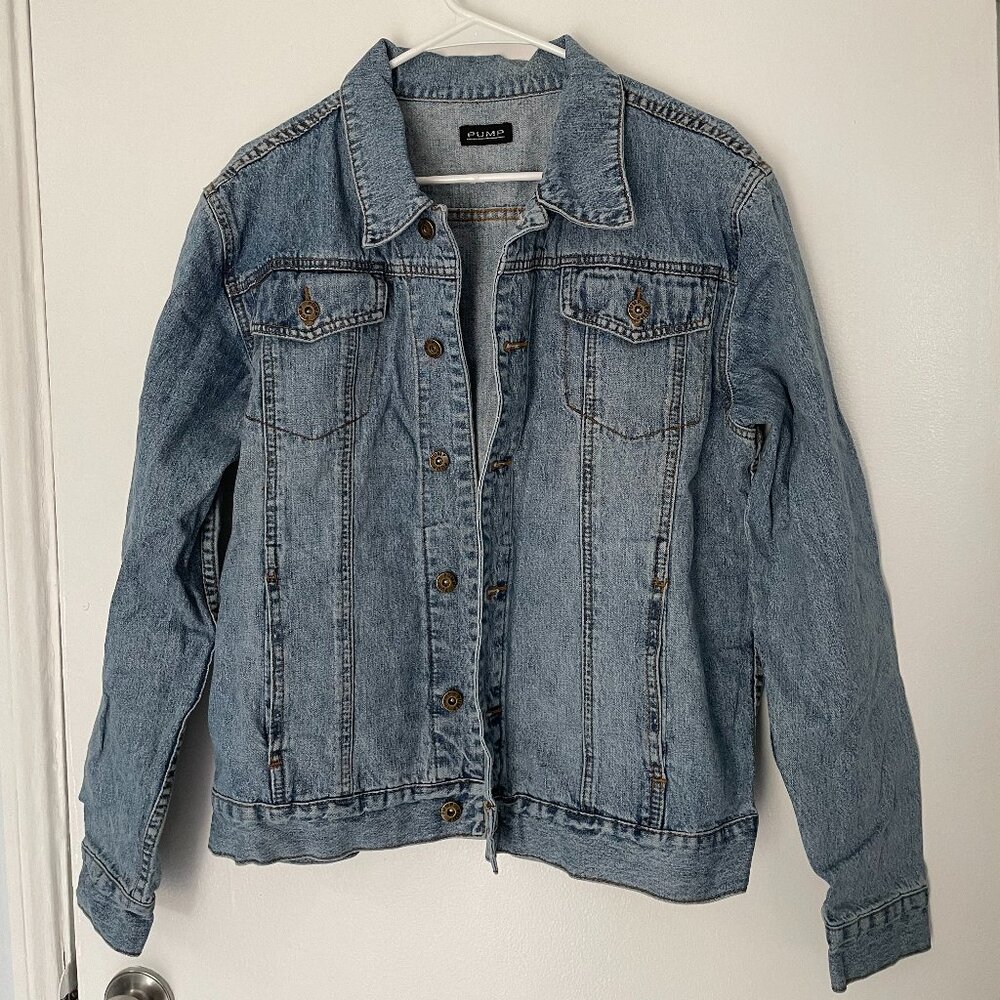 Vintage Pump Jean Jacket (denim, sz m/l)